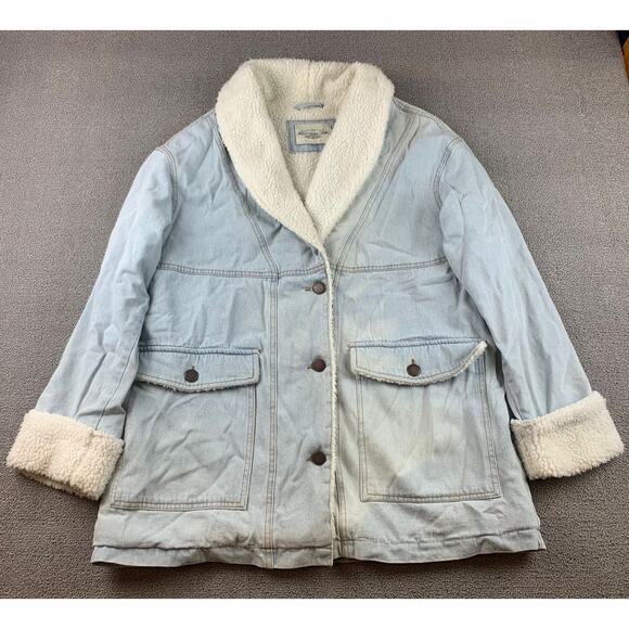 Ashley Vintage Charm Lined Denim Jean Jacket With Measurement Photos - Picture 1 of 12